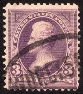 1895, US 3c, Jackson, Used, Sc 268