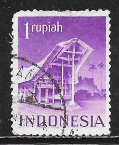 Indonesia 325: 1r Toraja house, used, F-VF