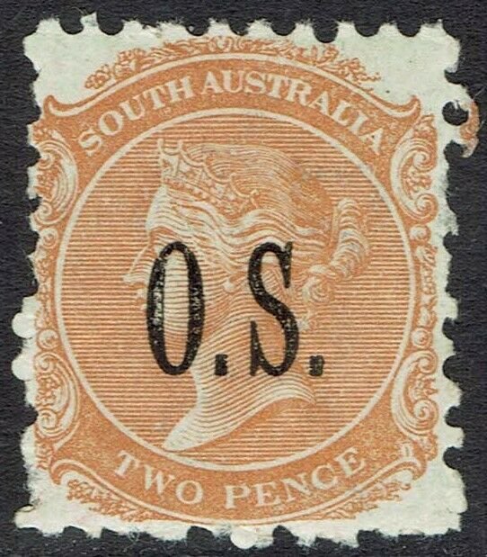 SOUTH AUSTRALIA 1891 QV OS 2D MNH ** WMK CROWN/SA SG W13 PERF 10 