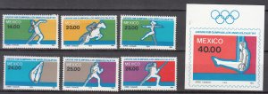 Mexico - 1984 Summer Olympics Sc# 1351/1357 - MNH (7020)