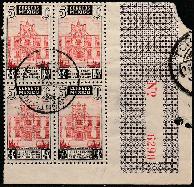 MEXICO 772, 5c Anniv of Guadalajara Block of four. Used  VF. (26)