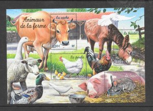 FRANCE #3021a FARM ANIMALS M/S MNH