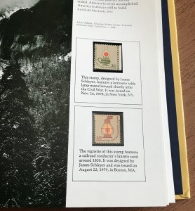 USPS 1981 Americana Series Book/Album 27 Pages Stamps are in Mounts in Album L37