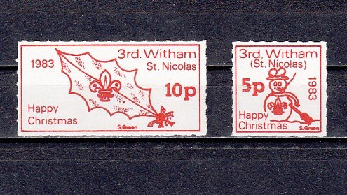 Gr. Britain, 1983 issue. Scout Christmas Post Labels ^