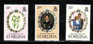 St. Helena-Sc#353-5- id7-unused NH set-Royal Wedding-Princess Diana-1981-