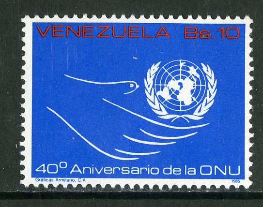 VENEZUELA  1341 MNH SCV $2.25 BIN $1.25 UNITED NATIONS