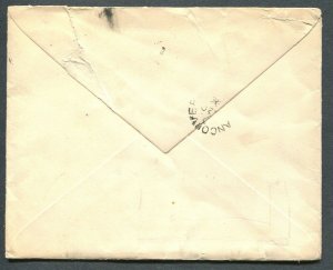 MANITOBA TOWN CANCEL NUMERAL COVER WINNIPEG