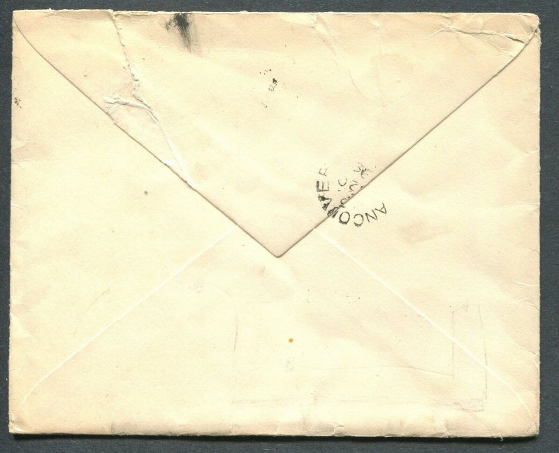 MANITOBA TOWN CANCEL NUMERAL COVER WINNIPEG