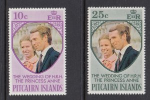 Pitcairn Islands 135-6 Royal Wedding mnh