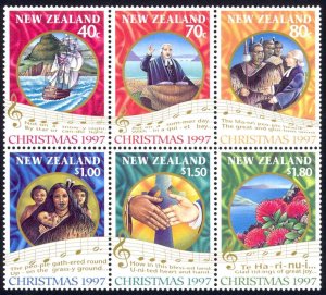 New Zealand Sc# 1457a MNH Booklet Pane 1997 Christmas