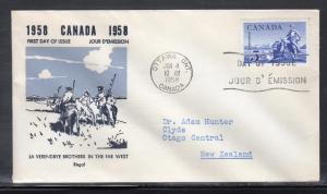 Canada #378 FDC Regal Cachet to New Zealand F466