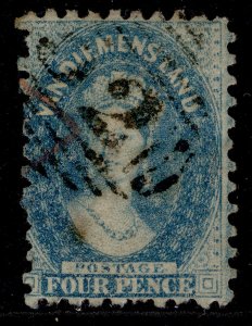 AUSTRALIA - Tasmania QV SG63, 4d blue, USED. Cat £23. PERF 10