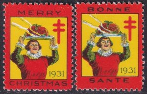 Canada 1931 Christmas seal set MNH**