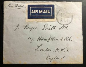 1929 Shimla India Early Airmail cover to London England Via Karachi