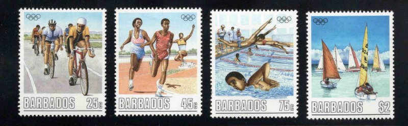 BARBADOS Scott 727-730 MNH** Olympic set 1980