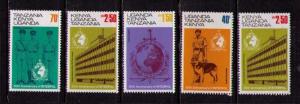 KENYA UGANDA TANZANIA Sc# 271 - 275 MNH FVF Set5 Interpol