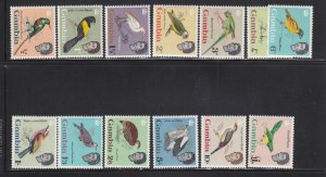 Gambia  Scott # 175 - 187 Set  VF MLH  nice color cv $ 81 ! see pic !