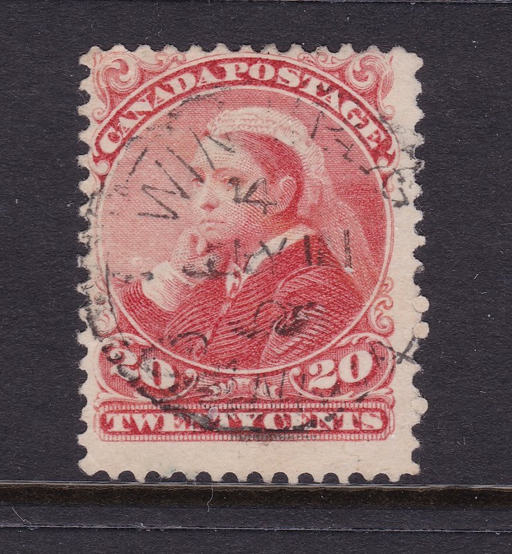 Canada a good/fine used QV 20c from 1893