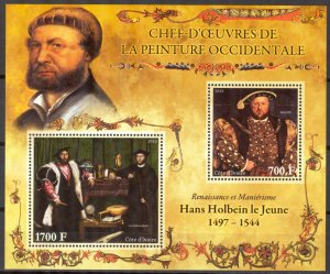 Ivory Coast 2013 Art Paintings Hans Holbein Junior Sheet MNH