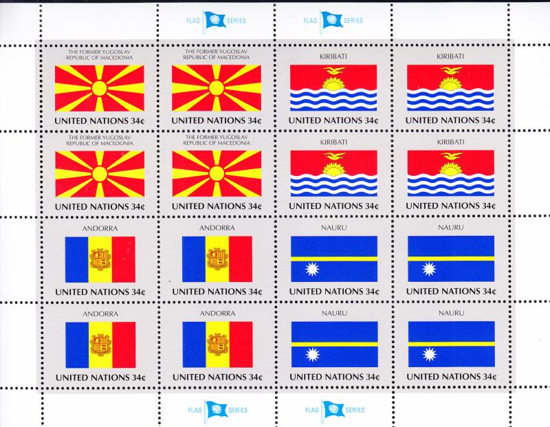 United Nations Flag Sheets Collection 43 Different Sheets VF+/NH(**)