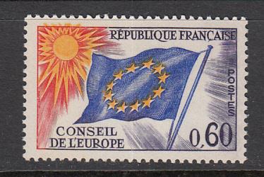 France Council of Europe SC# 1O14  1965 Flag MH