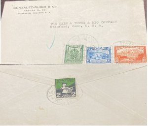D)1950, ECUADOR, LETTER WITH CINDERELLA SENT TO THE U.S.A, WITH CHARITY ST