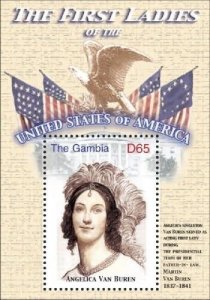 GAMBIA FIRST LADIES OF THE UNITED STATES - ANGELICA VAN BUREN S/S MNH