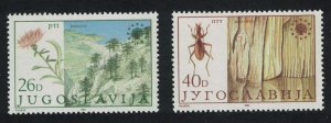 Yugoslavia Longhorn beetle Flower Nature Protection 2v 1984 MNH SG#2150-2151