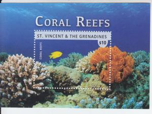 2016 St Vincent & Grenadines Coral Reefs SS (Scott 4039) 