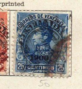 Venezuela 1900 Early Issue Fine Used 25c. Optd NW-169114