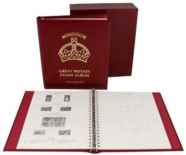 Stanley Gibbons 1840-1970 Great Britain Windsor Elite Stamp Albums 2 Vol -R3421