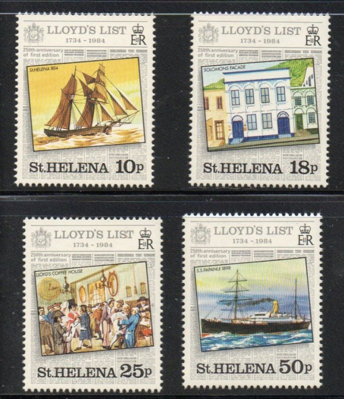 St Helena Sc 412-15 1984 Lloyds List stamp set mint NH