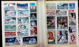 France Stamp Collection Lot of 146 MNH, MH & Used in Vintage Stock Book