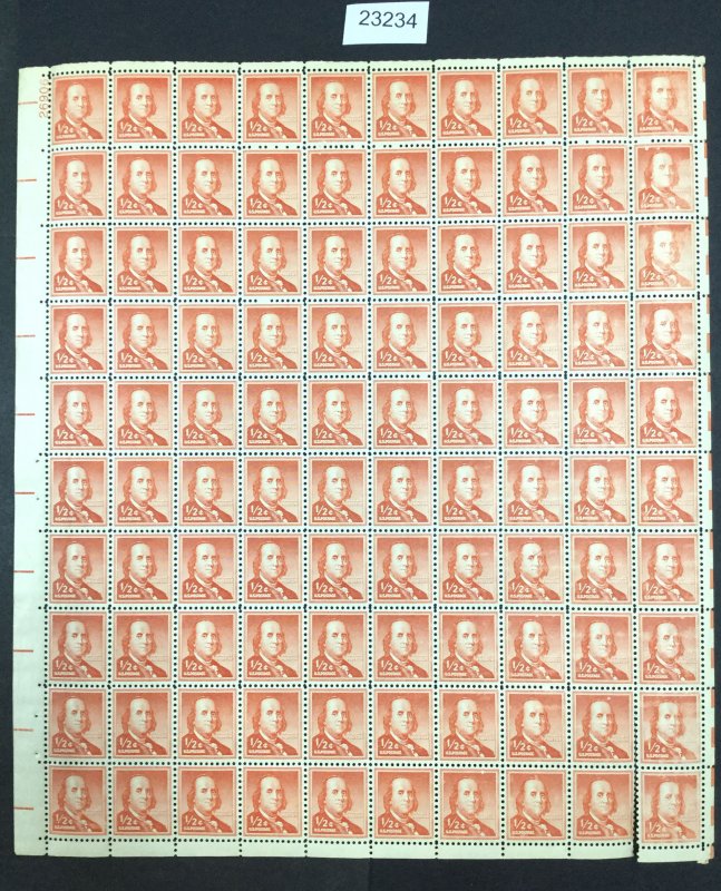 US STAMPS #1030a SHEET MINT OG LH/NH LOT #23234