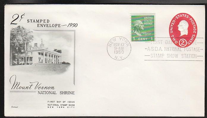 U.S. U532 Washington (Fleetwood)  U/A FDC   