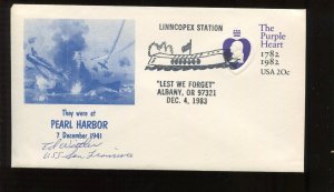 Ed Wittler USS San Francisco Pearl Harbor Survivor Sign Cover LV6397