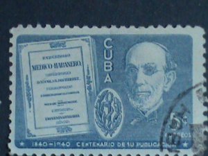 ​CUBA-1940 SC#364-5 DR. NICOLAS GUTIERREZ- CUBA USED VERY OLD STAMP-VERY FINE