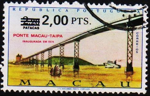 Macau. 1979 2p on 2p20 S.G.541 Fine Used