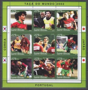 2001 Guinea-Bissau 1352-1360KL 2002 FIFA World Cup in Japan and Korea 7,00 €