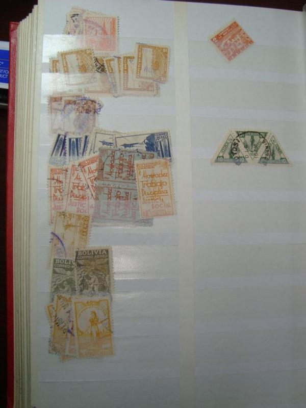 BOLIVIA Stamp Collection A large accumulation THOUSANDS OF  stamps in stockbook