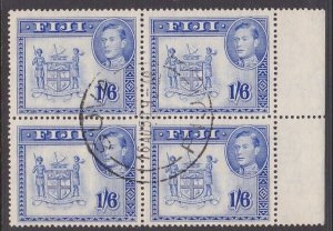 FIJI 1938-55 GVI 1/6d perf 14 SG263a fine used block of 4...................Y952