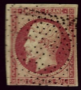 France SC#19 Used F-VF hr SCV$62.50...Always Collectible!