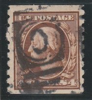 U.S. Scott #395 Washington Stamp - Used Single