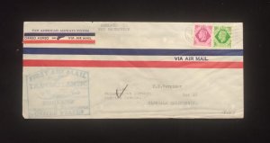 D) 1967, ENGLAND, LETTER SENT FROM ENGLAND TO NEW BRUNSWICK, FIRST AIR MAIL,