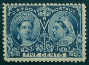 CANADA #54 5¢ deep blue, og NH VF, Scott $170.00