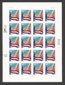 1999 US Scott #3278 33c City Flag, Pane of 20 MNH