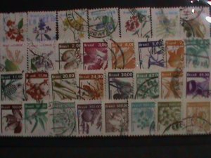 BRAZIL STAMP:VERY OLD 31 DIFFERENT IN 2 SETS COLLECTION FLOWER & FARM GOODS #K