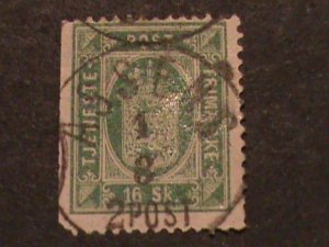 DENMARK-1891-SC#O5- ST.2025- 155 YEARS OLD STAMP- USED-VF-HARD TO FIND-LAST ONE