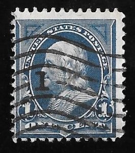 264 1 cent Superb Cancel Franklin, Deep Blue Stamp used F