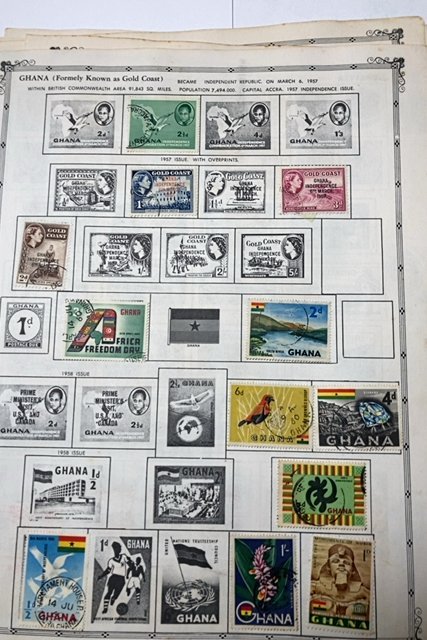 OLD GERMANY STAMPS HINGED ON ALBUM PAGE